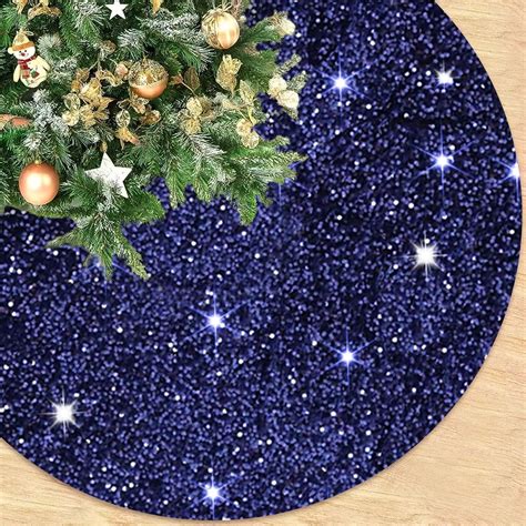 Amazon.com: Navy Blue Christmas Tree Skirt.